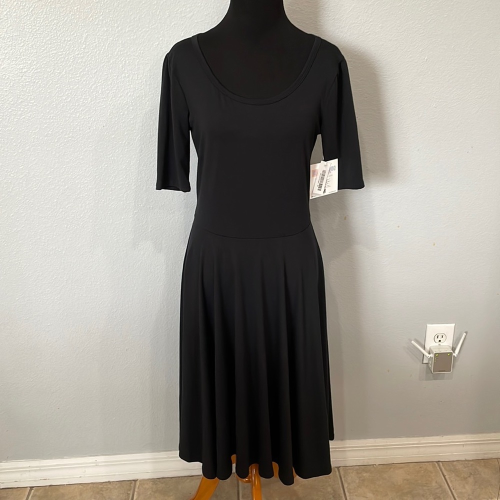LulaRoe Black Midi Dress Size M